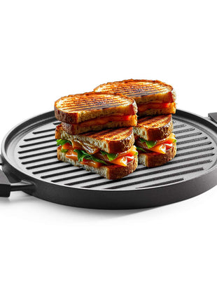 Tramontina Pre-seasoned Cast Iron Double Sided 2 in 1 Griddle Pan 30 cm - Tramontina Store UK