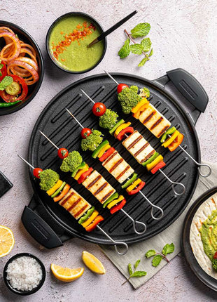 Tramontina Pre-seasoned Cast Iron Double Sided 2 in 1 Griddle Pan 30 cm - Tramontina Store UK