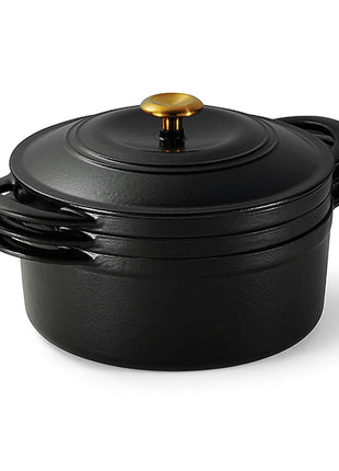 Tramontina 4 Pcs. Enamelled Cast Iron Nesting Cookware Set 26 cm (Black) - Tramontina Store UK