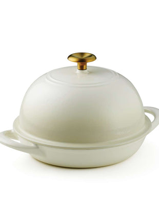 Tramontina Enamelled Cast Iron Bread Oven 24 cm (White) - Tramontina Store UK