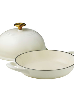 Tramontina Enamelled Cast Iron Bread Oven 24 cm (White) - Tramontina Store UK