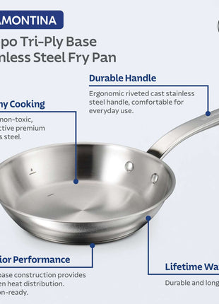 Tramontina Tempo Stainless Steel Frying Pan 20cm (1.08l)