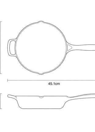 Tramontina Bestow Enamelled Cast Iron Skillet 25 cm - Blue