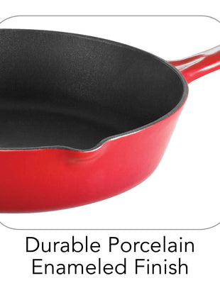 Tramontina Bestow Enamelled Cast Iron Skillet 25 cm - Red