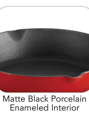 Tramontina Bestow Enamelled Cast Iron Skillet 25 cm - Red