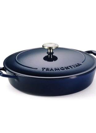 Tramontina Bestow Enamelled Cast Iron Shallow Casserole 30 cm - Blue
