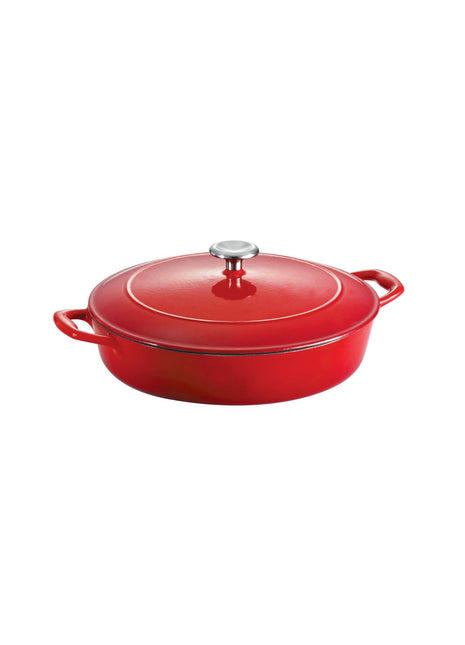 Tramontina Bestow Enamelled Cast Iron Shallow Casserole 30 cm - Red
