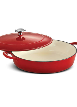 Tramontina Bestow Enamelled Cast Iron Shallow Casserole 30 cm - Red