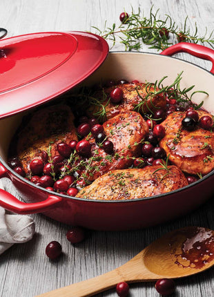 Tramontina Bestow Enamelled Cast Iron Shallow Casserole 30 cm - Red