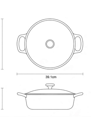 Tramontina Bestow Enamelled Cast Iron Shallow Casserole 30 cm - Red