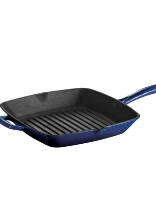 Tramontina Bestow Enamelled Cast Iron Griddle Pan 27 cm - Blue