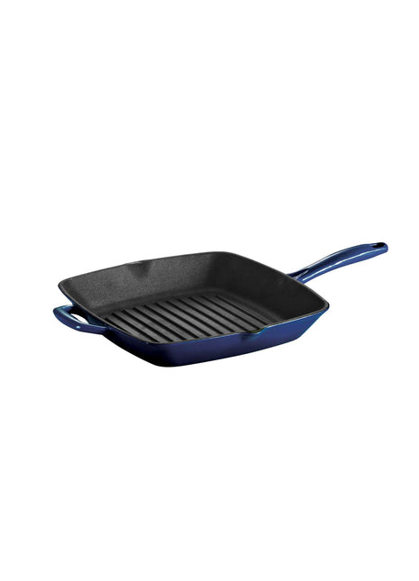 Tramontina Bestow Enamelled Cast Iron Griddle Pan 27 cm - Blue