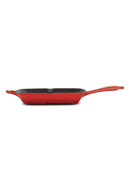 Tramontina Bestow Enamelled Cast Iron Griddle Pan 27 cm - Red