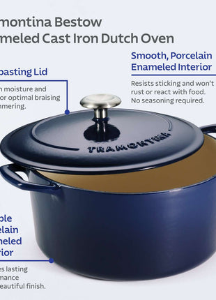 Tramontina Bestow Enamelled Cast Iron Casserole 26 cm - Blue