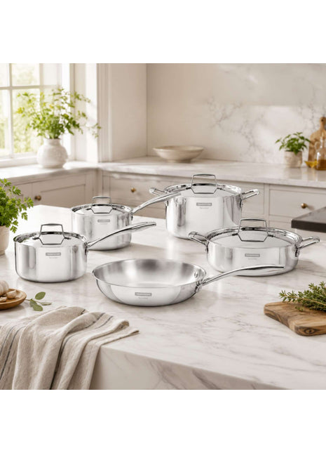 Tramontina 5 Pcs. Grano 3-Ply Stainless Steel Cookware Set