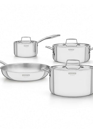 Tramontina 4 Pcs. Grano 3-Ply Stainless Steel Cookware Set