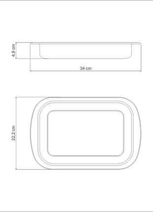 Tramontina Stainless Steel Prep Tray 34cm x 22.2cm (2.2 litres)