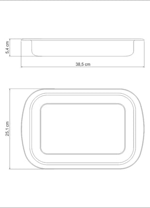 Tramontina Stainless Steel Prep Tray 38.5cm x 25.1cm (3.2 litres) - Tramontina Store UK