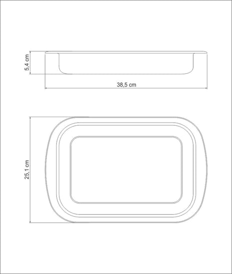 Tramontina Stainless Steel Prep Tray 38.5cm x 25.1cm (3.2 litres) - Tramontina Store UK