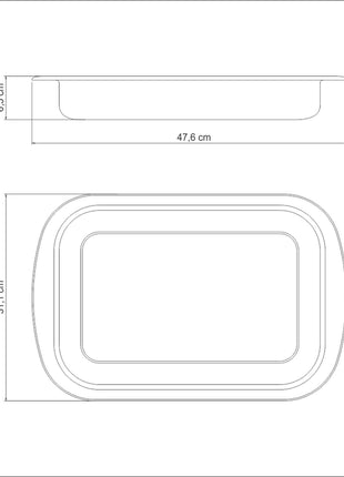 Tramontina Stainless Steel Prep Tray 47.6cm x 31.1cm (5.8 litres) - Tramontina Store UK