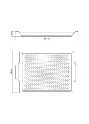 Tramontina Stainless Steel Fish/Vegetable Tray 48.4 x 32cm - Tramontina Store UK