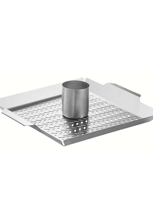 Tramontina Stainless Steel Chicken Roaster with Seasoning Holder 38 x 32 cm - Tramontina Store UK