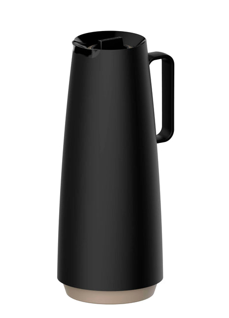 Tramontina Thermal Flask with Interior Glass Container (Black, 1.0l) - Tramontina Store UK