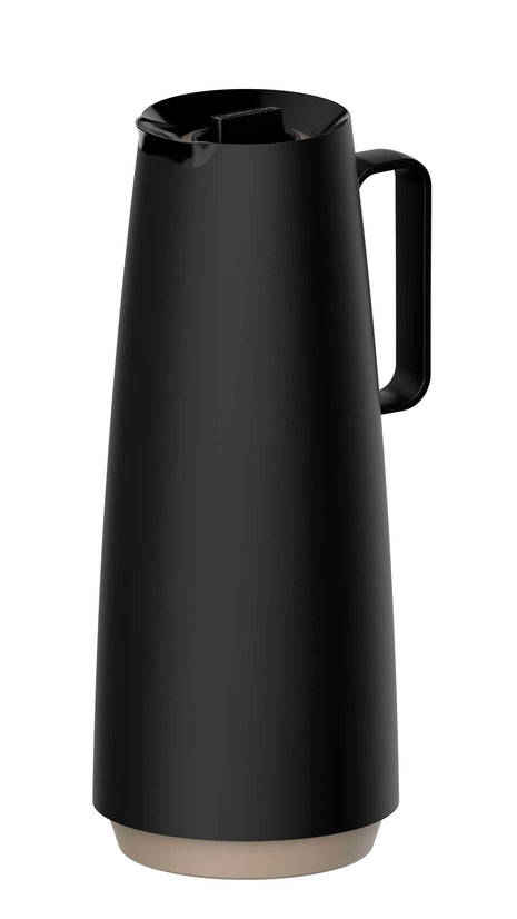 Tramontina Thermal Flask with Interior Glass Container (Black, 1.0l) - Tramontina Store UK