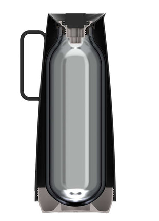 Tramontina Thermal Flask with Interior Glass Container (Black, 1.0l) - Tramontina Store UK