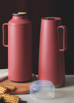 Tramontina Thermal Flask with Interior Glass Container (Red, 1.0l) - Tramontina Store UK