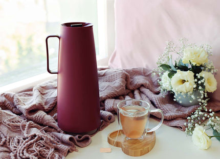 Tramontina Thermal Flask with Interior Glass Container (Red, 1.0l)