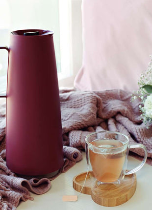 Tramontina Thermal Flask with Interior Glass Container (Red, 1.0l) - Tramontina Store UK