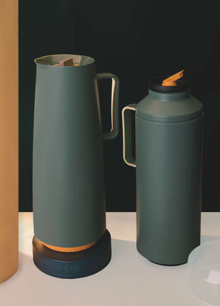 Tramontina Thermal Flask with Interior Glass Container (Olive Green, 1.0l) - Tramontina Store UK