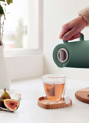 Tramontina Thermal Flask with Interior Glass Container (Olive Green, 1.0l) - Tramontina Store UK