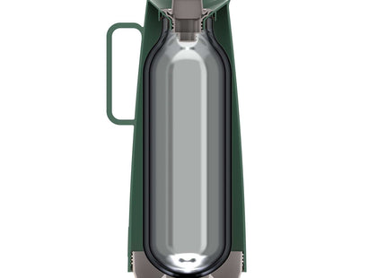 Tramontina Thermal Flask with Interior Glass Container (Olive Green, 1.0l)