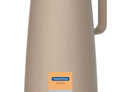 Tramontina Thermal Flask with Interior Glass Container (Beige, 1.0l)
