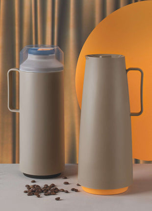 Tramontina Thermal Flask with Interior Glass Container (Beige, 1.0l) - Tramontina Store UK