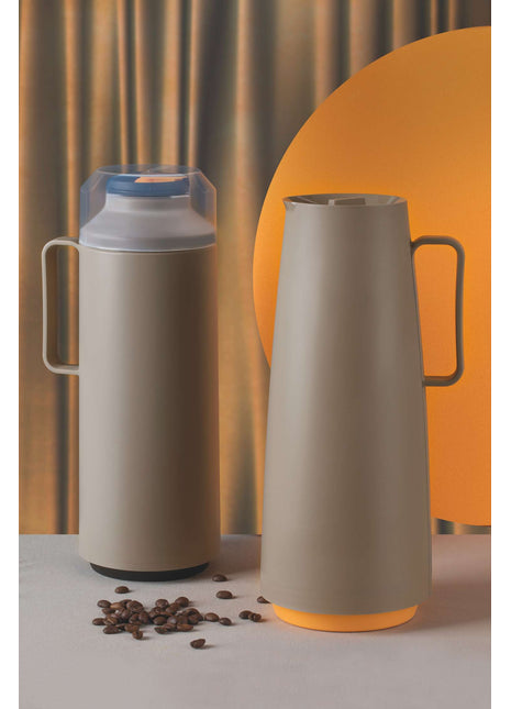 Tramontina Thermal Flask with Interior Glass Container (Beige, 1.0l) - Tramontina Store UK