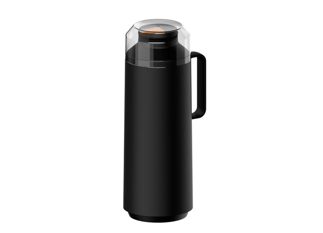Tramontina Thermal Flask with Cup Lid and Interior Glass Container (Black, 1.0l)