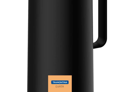 Tramontina Thermal Flask with Cup Lid and Interior Glass Container (Black, 1.0l)