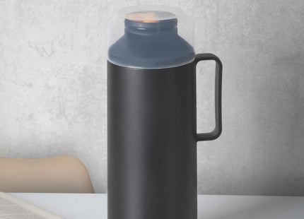 Tramontina Thermal Flask with Cup Lid and Interior Glass Container (Black, 1.0l)
