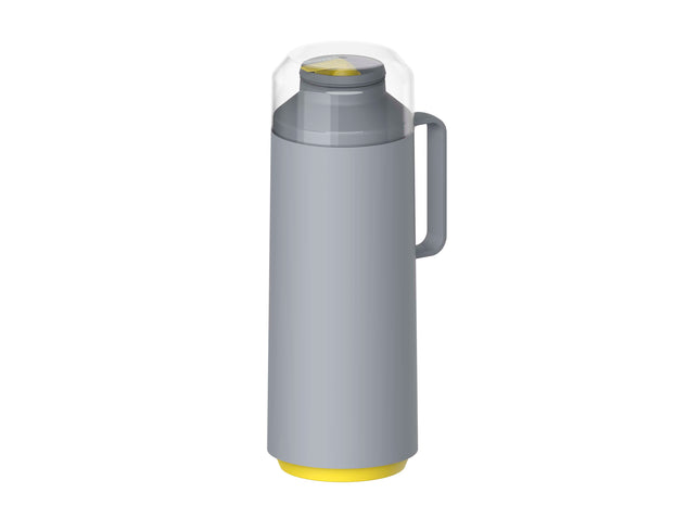 Tramontina Thermal Flask with Cup Lid and Interior Glass Container (Grey, 1.0l)
