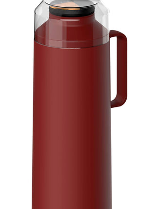 Tramontina Thermal Flask with Cup Lid and Interior Glass Container (Red, 1.0l) - Tramontina Store UK