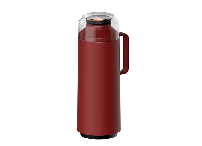 Tramontina Thermal Flask with Cup Lid and Interior Glass Container (Red, 1.0l)