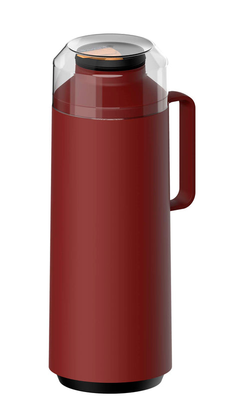 Tramontina Thermal Flask with Cup Lid and Interior Glass Container (Red, 1.0l) - Tramontina Store UK