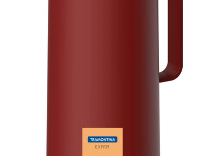 Tramontina Thermal Flask with Cup Lid and Interior Glass Container (Red, 1.0l)