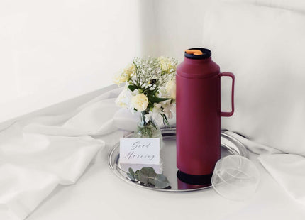 Tramontina Thermal Flask with Cup Lid and Interior Glass Container (Red, 1.0l)
