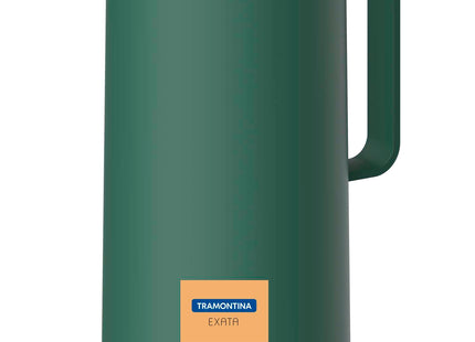 Tramontina Thermal Flask with Cup Lid and Interior Glass Container (Olive Green, 1.0l)