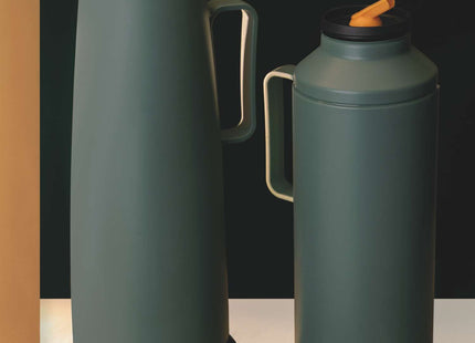 Tramontina Thermal Flask with Cup Lid and Interior Glass Container (Olive Green, 1.0l)