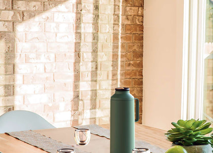 Tramontina Thermal Flask with Cup Lid and Interior Glass Container (Olive Green, 1.0l)